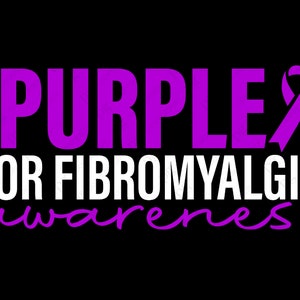 Je porte violet Svg Png, Svg de sensibilisation à la fibromyalgie, Svg de la fibromyalgie, violet ruban sensibilisation numérique Télécharger Sublimation PNG & SVG Cricut