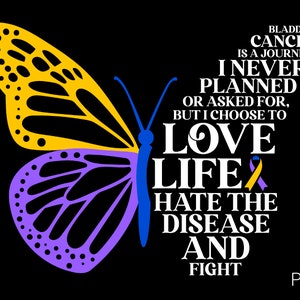 Le cancer de la vessie est un voyage Svg Png, Svg de sensibilisation au cancer de la vessie, survivant du cancer de la vessie Svg Digital Download Sublimation PNG & SVG Cricut