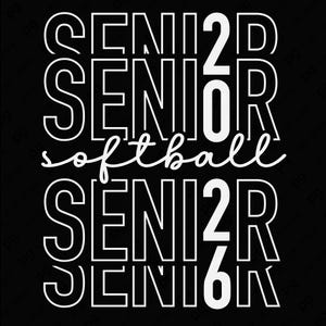 Senior 26 Svg Png, Softball Senior 2026 Svg, Softball Team Svg, Softball Squad Svg, Graduation, Digital Download Sublimation PNG, SVG Cricut