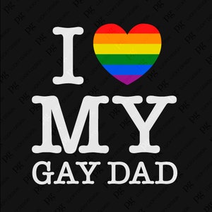 Ich liebe meinen Gay Dad Schmuck Png, Regenbogen Lgbtq Druck, Lgbt Druck, Gay Pride Druck, Pride Month Geschenkidee digitaler Download Sublimation PNG und SVG Cricut