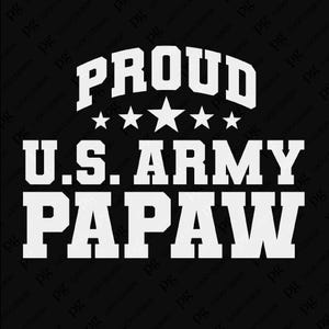 Orgulloso Papaw del Ejército de EE. UU. Svg Png, Orgulloso Abuelo Svg, Orgullosa Familia Militar Svg, Veteranos Svg, Descarga Digital Sublimación PNG y SVG Cricut