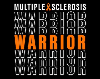 Ms Warrior Svg Png, Orange Ribbon Multiple Sclerosis Awareness Svg, Ms Support Svg, Digital Download Sublimation PNG & SVG File For Cricut