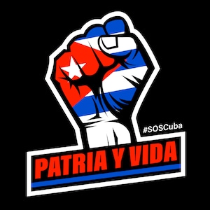 Bandera de Cuba Patria Y Vida Svg, #soscuba Hashtag, Puño de mano cubano empoderar diciendo cita Descarga digital DTG Sublimación Cricut Archivo SVG & PNG