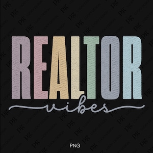 2 Design Bundle Realtor Vibes Svg Png, Distressed Realtor Png, Real Estate Agent Gift Idea Digital Download DTF Sublimation PNG & SVG Cricut