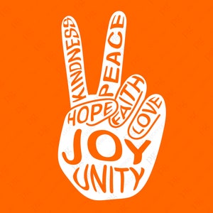 Unity Day Svg Png, Anti Pesten Peace Hand Sign Language, Kies Vriendelijkheid Einde Pesten Digital Download Sublimation PNG & SVG Cricut File