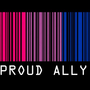 Proud Ally BIsexual Barcode Svg, Lgbt Pride Gift, Proud Lgbt Ally Svg, Lgbtq Pride Month Svg, Digital Download Sublimation PNG & SVG Cricut