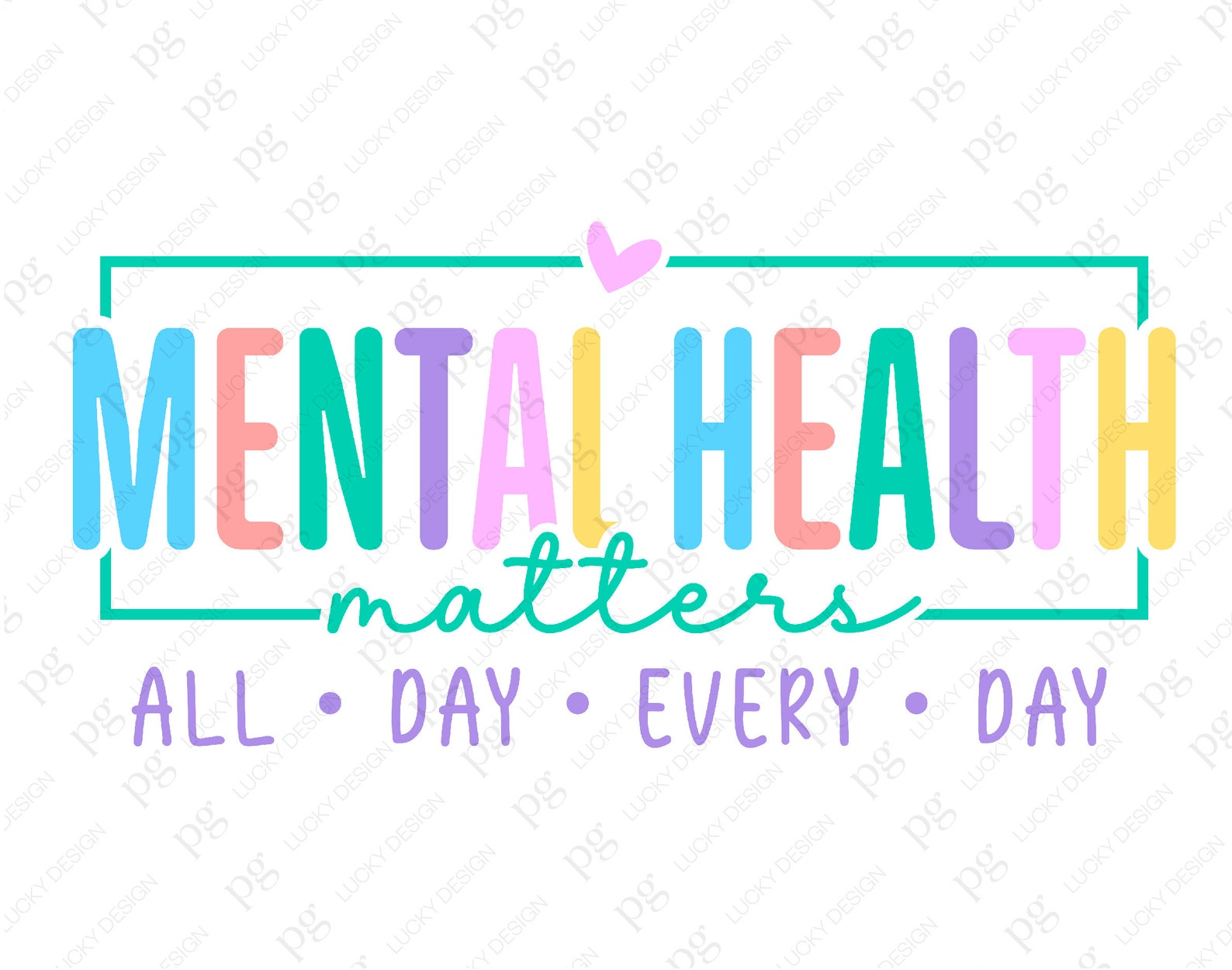Mental Health Matters Svg Png, All Day Every Dy Svg, Anxiety Svg ...
