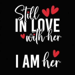 2 Design ancora innamorato di lei Svg, coppia corrispondente Svg, idea regalo per anniversario di matrimonio Download digitale sublimazione PNG e file SVG Cricut