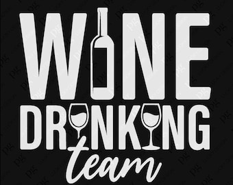 Vindrickande lag Svg Png, Dagdrickande Svg, Rolig Alkohol Vindrickande Älskare Citat Presentidé Digital Nedladdning Sublimering PNG, SVG Cricut