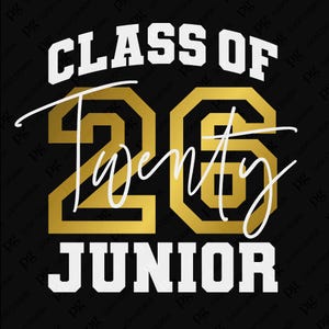 Junior 2026 svg png, Klasse von 2026 svg, Junior svg, 11.Klasse Abitur Graduierung Geschenk Digitaler Download Sublimation PNG und SVG Cricut