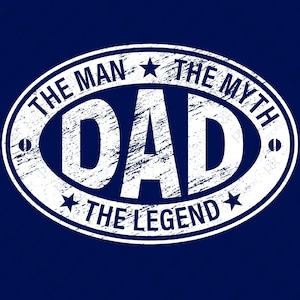 Papai, o homem, o mito, a lenda, Svg, presente engraçado de dia dos pais para o marido, papai, vovô, download digital DTG Sublimation Cricut File SVG e PNG