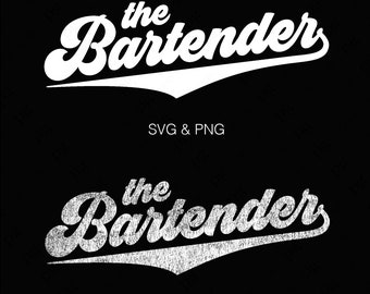 Bartendern Svg Png, Bartender Svg, Retro Bartender Design, Bartender Uppskattning Presentidé Digital Nedladdning Sublimering PNG & SVG Cricut
