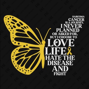 Sarcoomkanker is een reis Svg Png, Sarcoom Cancer Awareness Svg, Sarcoom Awareness Support, digitale download sublimatie PNG en SVG Cricut