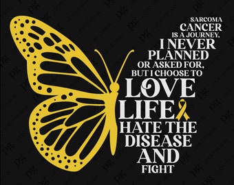 El cáncer de sarcoma es un viaje svg png, concientización sobre el cáncer de sarcoma svg, apoyo a la concientización sobre el sarcoma, sublimación de descarga digital PNG & SVG Cricut