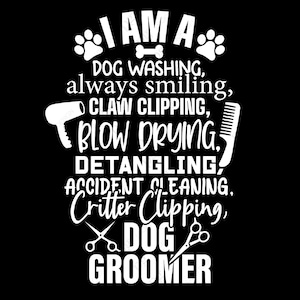 Toiletteur pour chiens SVG Png, Je suis un toiletteur pour chiens SVG, Salon de chiens SVG, Toiletteur SVG, Toilettage pour chiens Téléchargement numérique Sublimation Cricut Fichier SVG & PNG