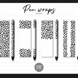 Leopard Glitter Pen Wrap File Set Digital Design Instant Download Waterslide Or Printable Vinyl Png File Pen Packaging Epoxy Pens Wraps