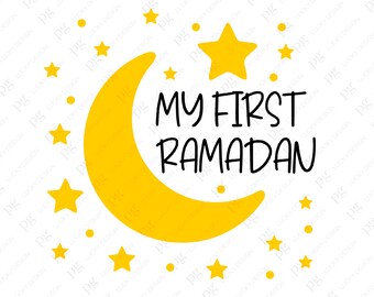 Mi primer Ramadán svg png, Ramadán svg, Ramadán Mubarak svg, Ramadán Eid islámico svg, descarga digital sublimación PNG & Cricut archivo SVG