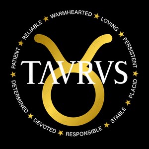 Taurus Zodiac Birthday Svg, Astrology Zodiac Sign | Positive Characteristic Gift Idea Digital Download DTG Sublimation Cricut File SVG & PNG