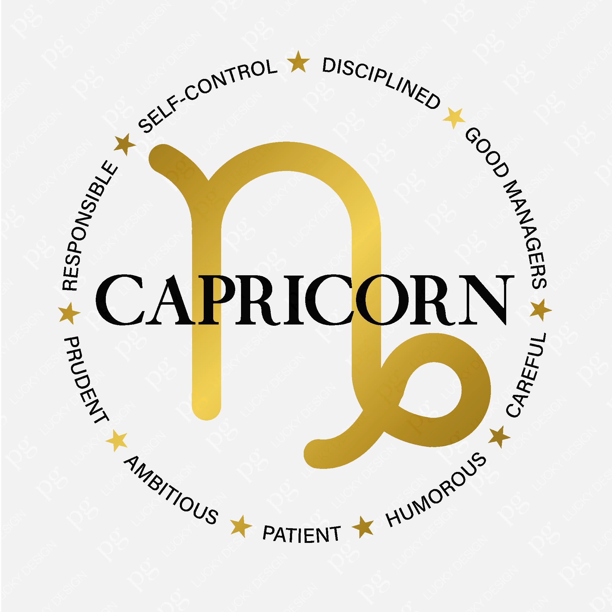 Capricorn Zodiac Birthday Svg Png, Astrology Zodiac Sign, Positive