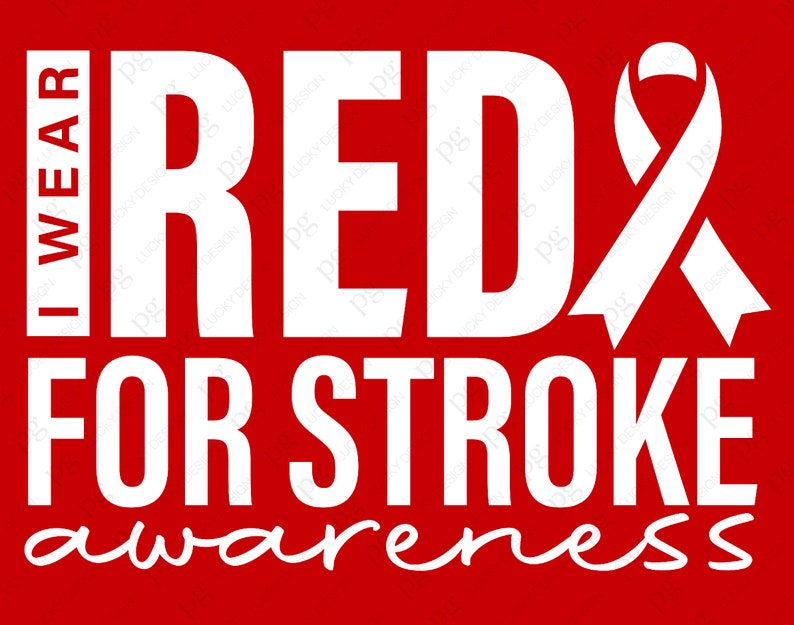 Llevo rojo Svg Png, Stroke Awareness Svg, Red Awareness Svg, Stroke Svg ...