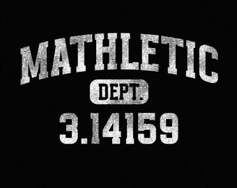 Departamento de Mathletic Svg Png, Pi Svg, 3.14 Svg, Pi Day Svg, Regalo de apreciación del profesor de matemáticas Descarga digital DTF Sublimación PNG & SVG Cricut