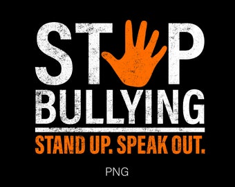 2 Bundle, Stoppen Sie Mobbing SVG Png, stehen Sie sprechen Sie heraus