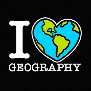 Kocham geografię Svg Png, Geografia Svg, Geograf Svg, Mapa świata Serce, Prezent dla miłośnika geografii Cyfrowe pobieranie Sublimacja PNG i SVG Cricut