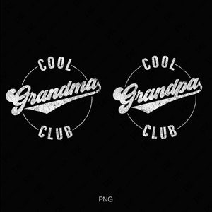 Cool Grandpa Club svg png, Cool Grandma Club svg, nuevos abuelos svg, abuelo por primera vez descarga digital sublimación PNG & SVG Cricut