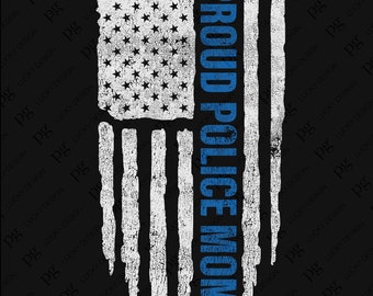 2 Design Bundle Proud Police Mom Svg Png, Distressed Policeman's Mom Png, Police Mom Gift Digital Download Sublimation PNG & SVG Cricut