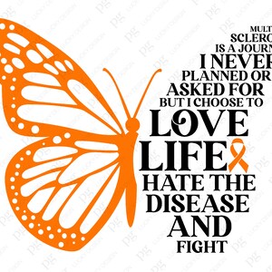 Inspirational quote design symbolizing strength and hope for MS fighters. Ideal for shirts, mugs, and posters promoting autoimmune awareness. Digital download ready for Cricut or sublimation use in awareness campaigns.