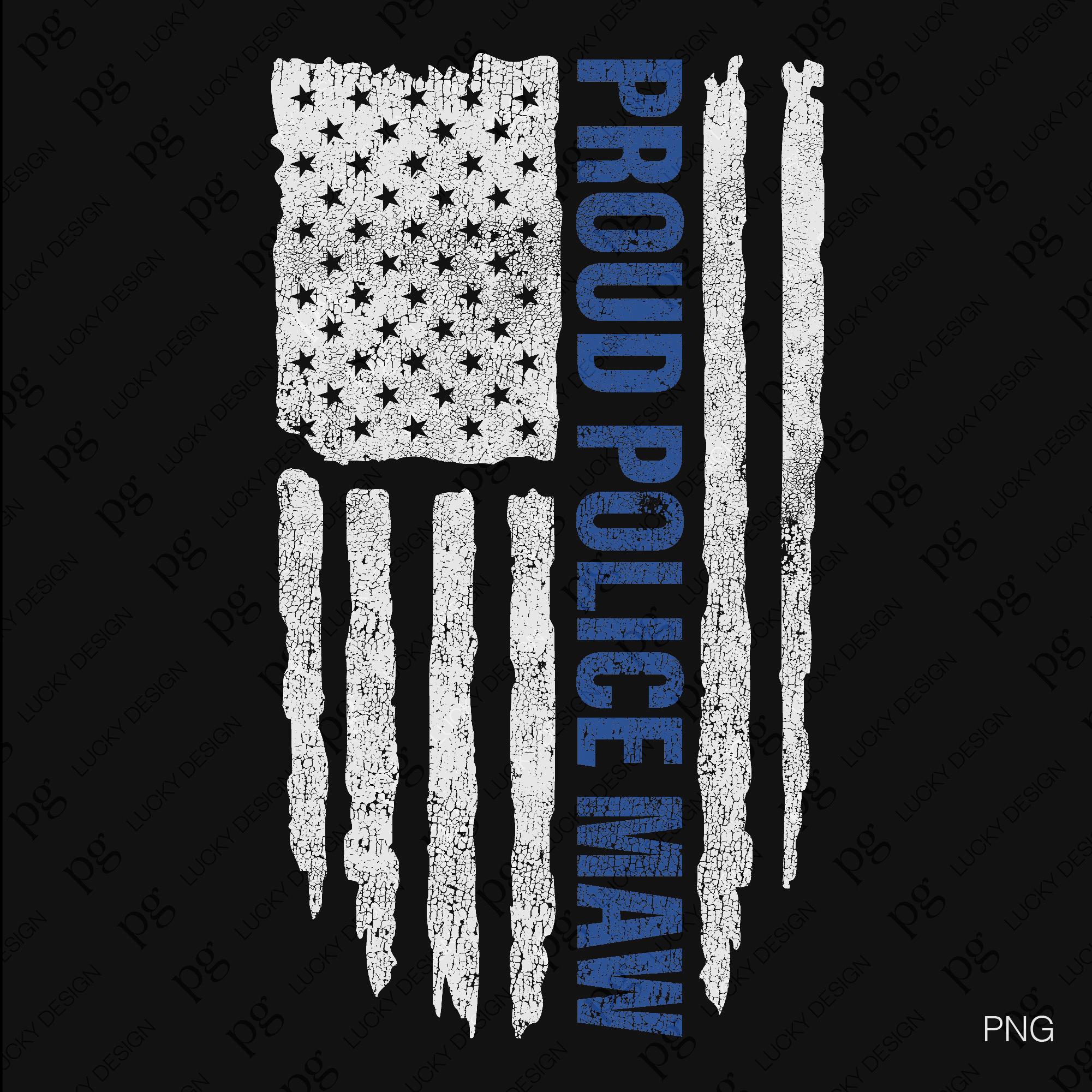 Proud Police Maw Svg Png, Distressed Policeman's Maw Png, Police Nana Svg, Police Grandma Gift Digital Download Sublimation PNG & SVG Cricut