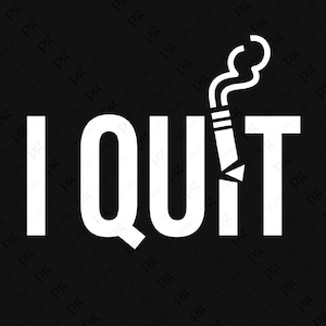 Parei de fumar Svg Png, Engraçado Resolução de Ano Novo Svg Png, Feliz Ano Novo Ideia de presente para fumante, Download digital Sublimação PNG e SVG Cricut