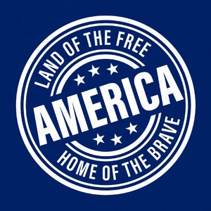 Land of the Free Home of the Brave Svg, America Patriotic Saying Quote 4th of July Gift Idea Digital Download DTG Sublimation File SVG & PNG
