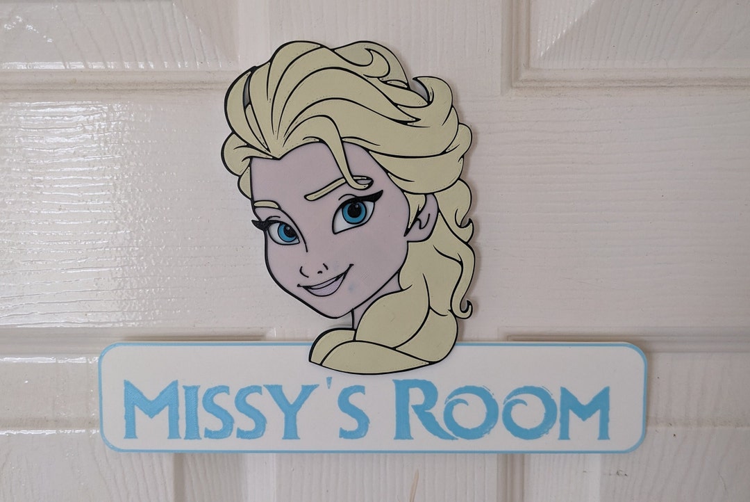 Personalised Frozen Elsa Door Sign Etsy