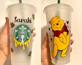 Disney Winnie The Pooh Cup Winnie the Pooh 24oz Reusable Personalized Color Changing Cup Color Change Cup Pooh Coffee Cup Pooh Bear Cup