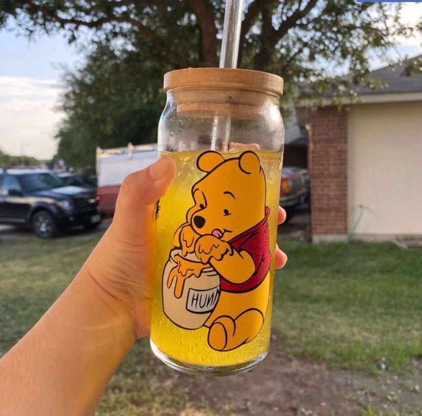 Bear and Friends Cup Straw Topper, Cute Straw Toppers Pooh, Cute Honeycomb  Straw Charm for Iced Coffee Straw, Magical Winnie Pooh Xmas Gifts 