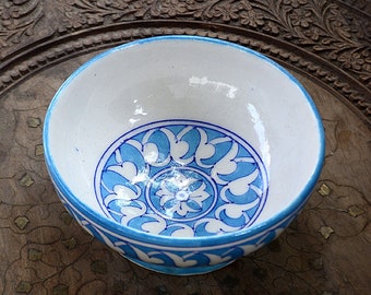 Hand Painted and Handmade Bowl, Ceramic Bowl, Blue Bowl, Pottery Bowl, Colourful Bowl, Gift Bowl, Trinket Bowl