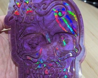 Holographic sugar skull mould mold