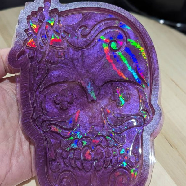 Holographic sugar skull mould mold