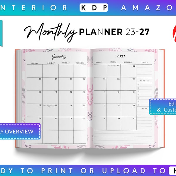 5 Year Planner - Etsy