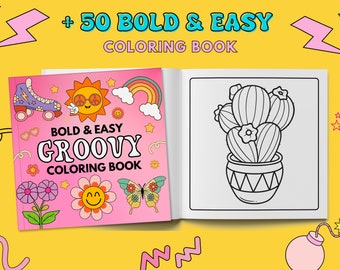 50 Bold & Easy Coloring Pages for Adults and Kids |Printable Coloring Pages