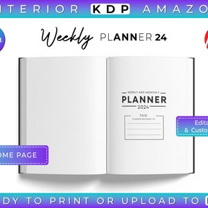 2024 Weekly Planner CANVA Templates, Fully Dated, Fully Editable ...