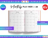 5 Year Planner 2024-2028 CANVA template, fully dated, fully editable & customizable ,8.5x11 inches with bleed, KDP TEMPLATE (Commercial use)