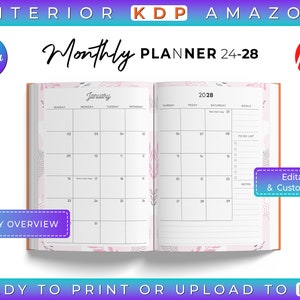 5 Year Planner 2024-2028 CANVA Template, Fully Dated, Fully Editable ...