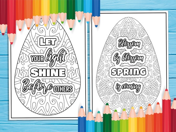 20 Printable Easter Egg Coloring Pages Easter Quotes