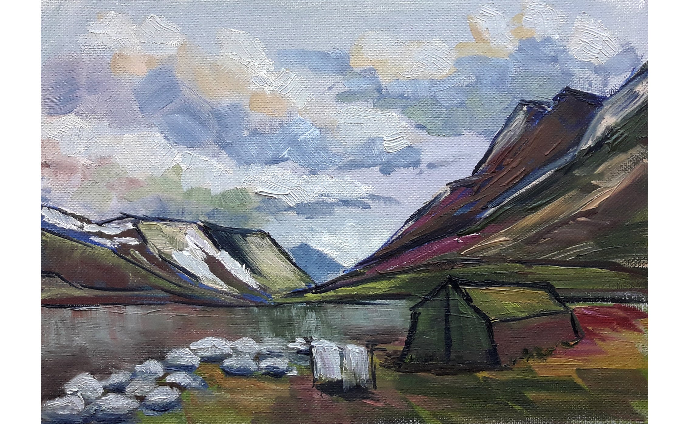 Alaska painting Original art Alaska Landscape Oil painting Etsy