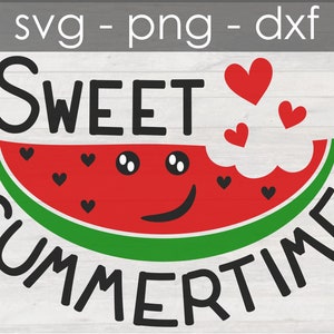 スイートサマータイム SVG - スイカ SVG - 夏のサイン SVG - かわいい夏 svg - スイートサマータイム svg - 夏のシャツ svg