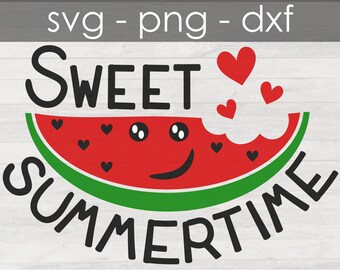 Zoete zomer SVG-watermeloen SVG-zomer teken SVG-leuke zomer SVG-zoete zomertijd SVG-zomer shirt SVG