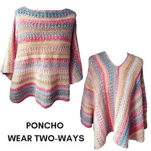 Häkelanleitung Poncho, Häkelanleitung Poncho, Häkelanleitung Poncho, einfache Häkelanleitung, digitale Häkelanleitung