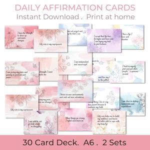 PRINTABLE AFFIRMATION CARDS, Positive Affirmation Cards Printable, Positive Affirmations for Women